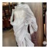Cream And Brown Shaded Tussar Saree